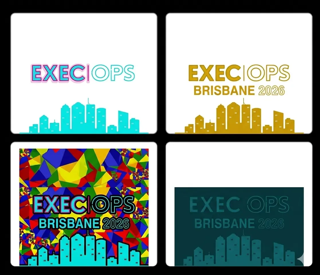 Examples of incorrect ExecOps logo usage